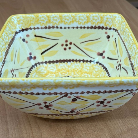 temptations bakeware presentable ovenware old world yellow Tara baking dish - Picture 2 of 6